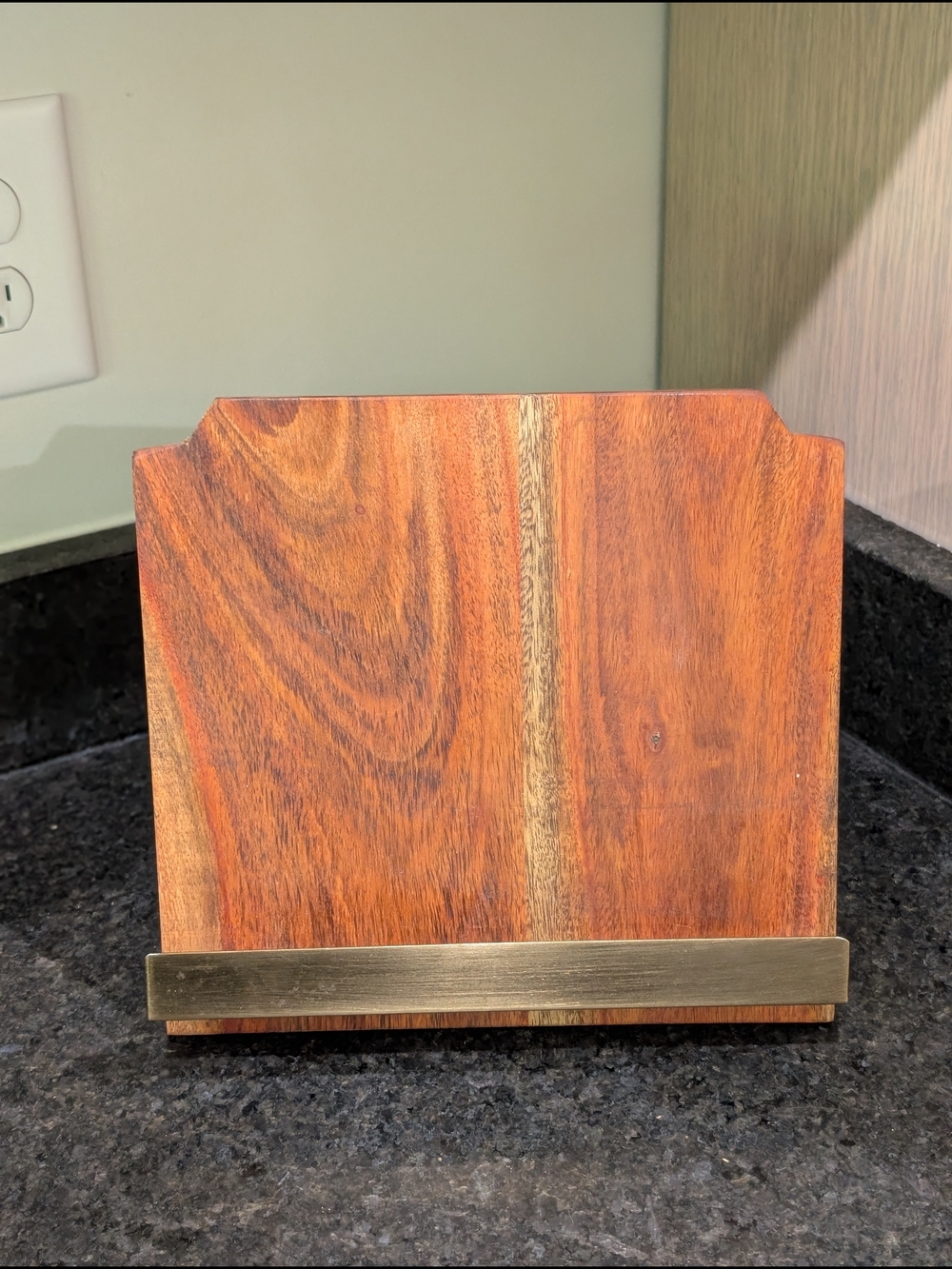 Magnolia Wooden Stand with Brass-Tone Accent